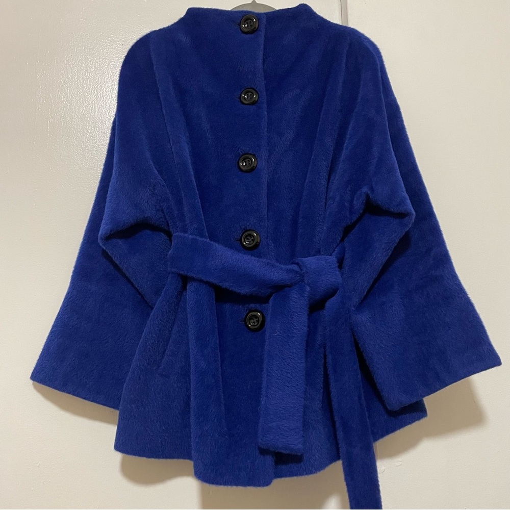 Teresa Tardia (Italy) Coat Wool Alpaka Pockets Button Size Large